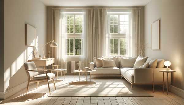 A softly lit room with warm tones and a calm, minimal setup